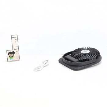 USB ventilátor, 1200 mAh mini USB stolný ventilátor s LED svetlom