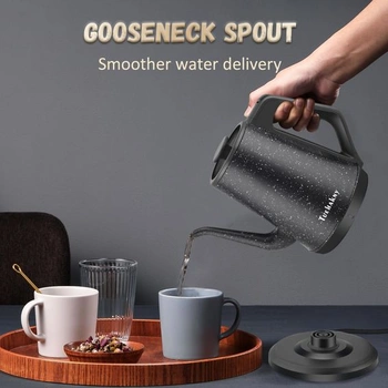 Kanvica s husím krkom 1,0 l, 1000 W nerezová oceľ, čierna, tmavo čierna
