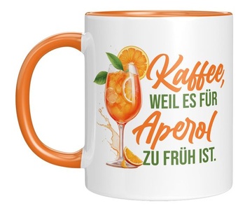 Hrnček s nápisom - Kávu, pretože na Aperol je ešte skoro - Darček na párty - Priateľka - Manželka -