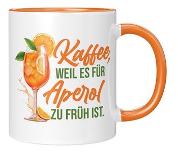 Hrnček s nápisom - Kávu, pretože na Aperol je ešte skoro - Darček na párty - Priateľka - Manželka -