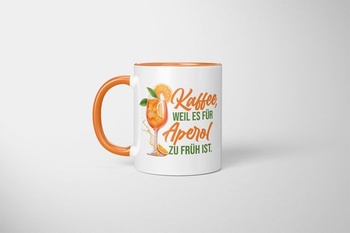 Hrnček s nápisom - Kávu, pretože na Aperol je ešte skoro - Darček na párty - Priateľka - Manželka -