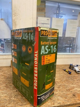 Aku postrekovač Procraft AS-16 – Rozbalené