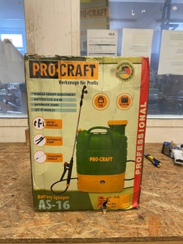Aku postrekovač Procraft AS-16 – Rozbalené