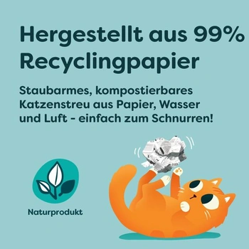 Stelivo pre mačky Breeder Celect Natural (10 l) - 99% recyklovaný papier