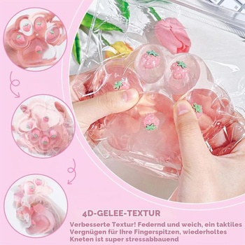 JTHHTT Velká 14cm x 15cm kočičí tlapka Taba Squishy Fidget, antistresové míčky Squishy Cat Paw,