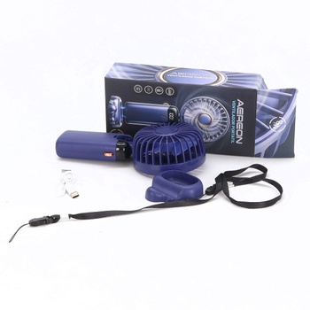 Prenosný ručný ventilátor, 5 rýchlostí, dobíjací cez USB, napájaný z batérie, skladací stolný
