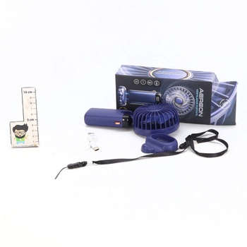 Prenosný ručný ventilátor, 5 rýchlostí, dobíjací cez USB, napájaný z batérie, skladací stolný