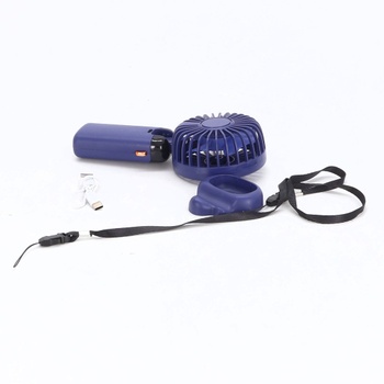 Prenosný ručný ventilátor, 5 rýchlostí, dobíjací cez USB, napájaný z batérie, skladací stolný