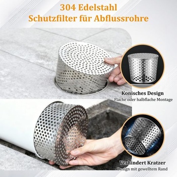 Nerezové ochranné kryty okapů, ochranné kryty okapů, ochranné kryty svodů 60-75 mm, lapače listí