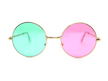 ASVP Shop Noodle Gorillaz Punk Rock slnečné okuliare Trip Shades zelené a ružové okrúhle slnečné okuliare