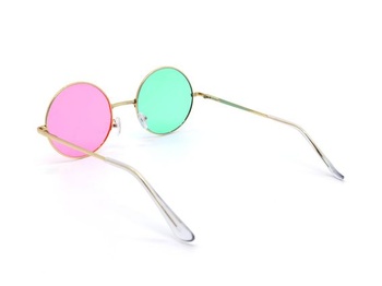 ASVP Shop Noodle Gorillaz Punk Rock slnečné okuliare Trip Shades zelené a ružové okrúhle slnečné okuliare