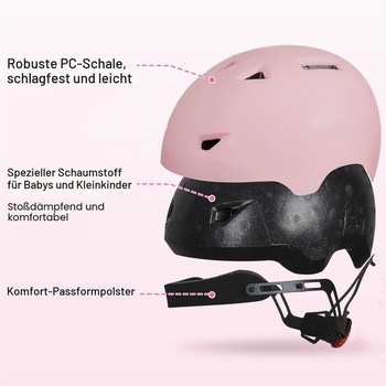 Detská cyklistická helma MHJY pre chlapcov a dievčatá, nastaviteľná detská helma pre bábätká 1-3 roky,
