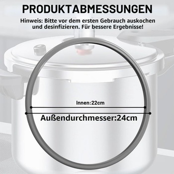 Náhradní těsnicí kroužek pro tlakový hrnec WMF 22 cm. Náhradní díly pro tlakové hrnce 4,5 l, 6,5 l.