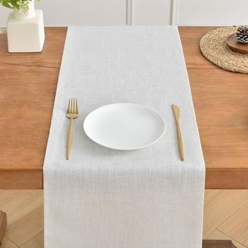 Wracra rustikálny behúň krémovo biely, moderný umývateľný behúň krémovo biely 33×230 cm