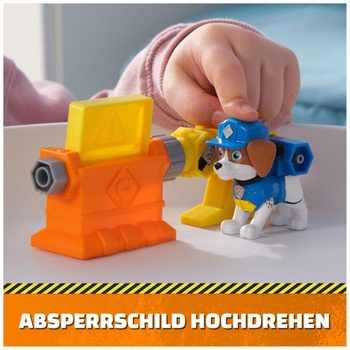 Rubble & Crew - Sada Power Tool Pups se 2 figurkami psů Rubble a Wheeler, 2 stavebními nástroji a