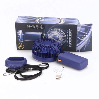 Prenosný ručný ventilátor, 5 rýchlostí, dobíjací cez USB, napájaný z batérie, skladací stolný