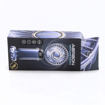 Prenosný ručný ventilátor, 5 rýchlostí, dobíjací cez USB, napájaný z batérie, skladací stolný