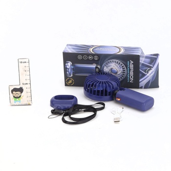 Prenosný ručný ventilátor, 5 rýchlostí, dobíjací cez USB, napájaný z batérie, skladací stolný