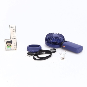 Prenosný ručný ventilátor, 5 rýchlostí, dobíjací cez USB, napájaný z batérie, skladací stolný
