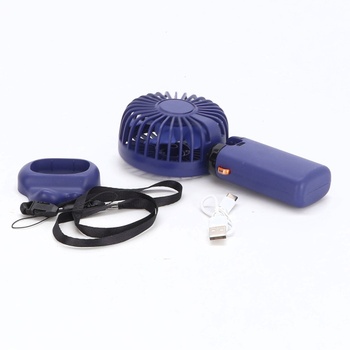 Prenosný ručný ventilátor, 5 rýchlostí, dobíjací cez USB, napájaný z batérie, skladací stolný