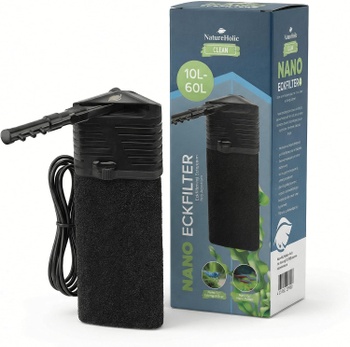 Akvarijný filter NatureHolic rohový, 10-60L