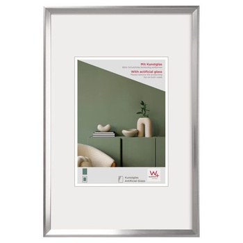 Obrazový rám Walther Design, strieborný, 30 x 40 cm, s akrylovým sklom; plastový rám Desire DEX040S