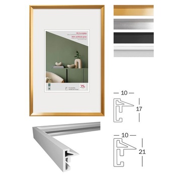 Obrazový rám Walther Design, strieborný, 30 x 40 cm, s akrylovým sklom; plastový rám Desire DEX040S