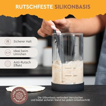 Startovací sada pro kvásek, 700ml fermentační nádoba z borosilikátového skla se špachtlí,