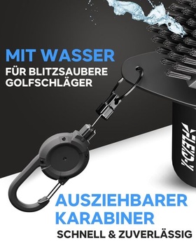 Vodná golfová kefa s výsuvnou karabínou