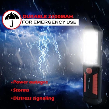 Dobíjecí LED svítilna WOLFTEETH 2200mAh, 36+5 ultra výkonných pracovních světel, magnetická