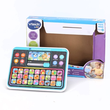VTech Farebný vzdelávací tablet – Interaktívny vzdelávací tablet s abecedou a dúhovou klávesnicou,