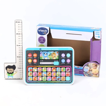 VTech Farebný vzdelávací tablet – Interaktívny vzdelávací tablet s abecedou a dúhovou klávesnicou,