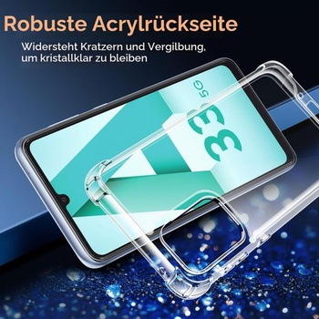 Priehľadný kryt ivoler pre Samsung Galaxy A33 5G s nárazuvzdornými rohovými chráničmi, [vojenský