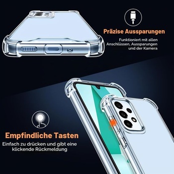Priehľadný kryt ivoler pre Samsung Galaxy A33 5G s nárazuvzdornými rohovými chráničmi, [vojenský