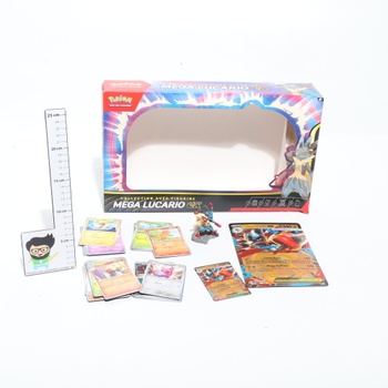 Pokémon: Zberateľská figúrka Mega Lucario-ex (1 lesklá promo karta, 1 promo karta veľkého formátu,