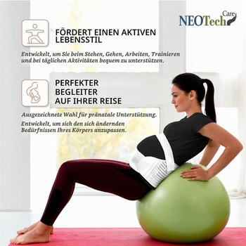 NEOtech Care - Tehotenský brušný pás - Podpora pása, chrbta a brucha - Tehotenský pás (slonovinová)