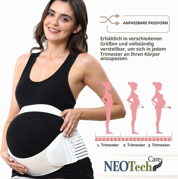 NEOtech Care - Tehotenský brušný pás - Podpora pása, chrbta a brucha - Tehotenský pás (slonovinová)