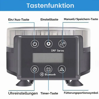 Automatický krmítko GOMETY pro akvária, bateriový dávkovač krmiva pro ryby s časovačem a LCD
