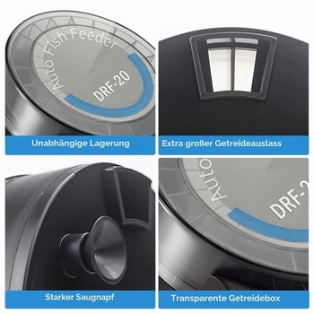 Automatický krmítko GOMETY pro akvária, bateriový dávkovač krmiva pro ryby s časovačem a LCD