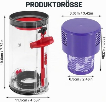 Vysoko kvalitná náhradná nádoba na prach pre vysávače Dyson V11 V15 SV14 SV15 SV22, vrátane HEPA
