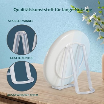 6dielne plastové stojany na taniere/držiaky na taniere - Plastové stojany na taniere, rámy na obrazy,