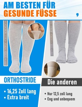 Široké diabetické ponožky pro muže a ženy ve větších velikostech, extra dlouhé ponožky proti otokům