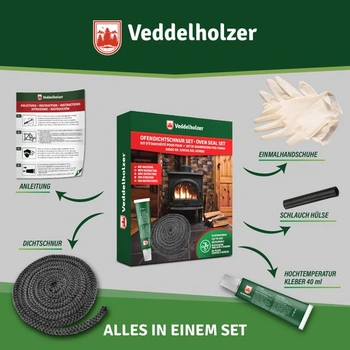 Kompletná sada tesniacej pásky Veddelholzer 2,5 m Ø 10 mm, tesnenie rúry, tesnenie rúry, tesniaca