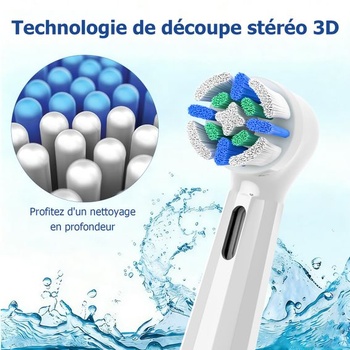 Náhradní hlavice kartáčku IO, kompatibilní s Oral-B io, střední tvrdost štětin, 8 kusů