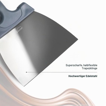 Lacor - 60534 - Špachtľa na temperovanie a expanziu čokolády, nerezová oceľ, 22 cm, ergonomická