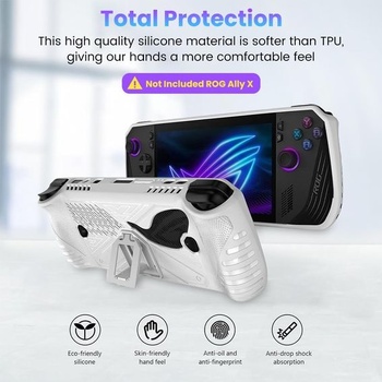 Silikónové ochranné púzdro TXWLLIU pre ASUS ROG Ally X 2024, biele