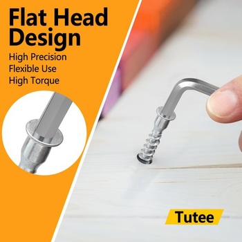 Tutee | Sada imbusových klíčů | Plochá hlava | CR-V 1,5-10 mm | 9dílná