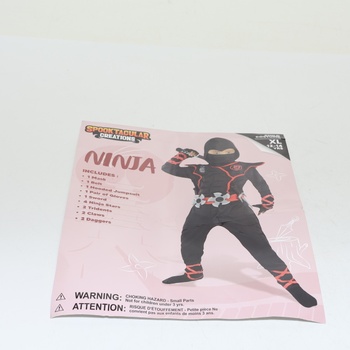 Detský čierny kostým Ninja vel.XL