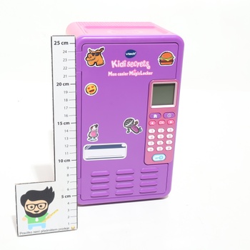 VTech - KidiSecrets, My MagicLocker skříňka, fialová a růžová, tajný trezor s kódem, reproduktor,