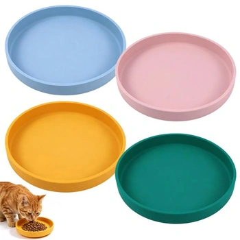 Sada 4 silikónových misiek pre mačky, 18 cm, ploché, vhodné…